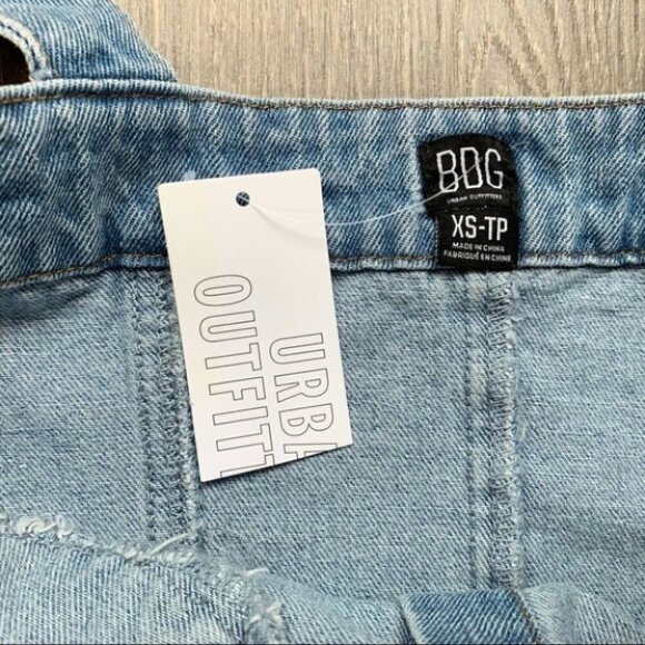 Urban Outfitters BDG Denim Mini Dress Snap Button Light wash Blue western XS - Picture 11 of 16